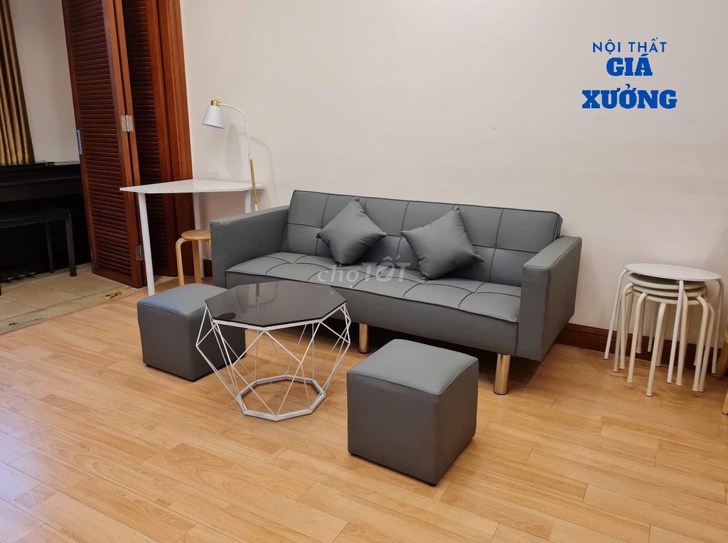 Ghế sofa giường Xám có tay vịn 1M9 LỚN MỚI -----. Mua bán Giường, chăn ga gối nệm tại Huyện Đức Hòa Long An được đăng bởi Nội thất giá xưởng TL hình 1