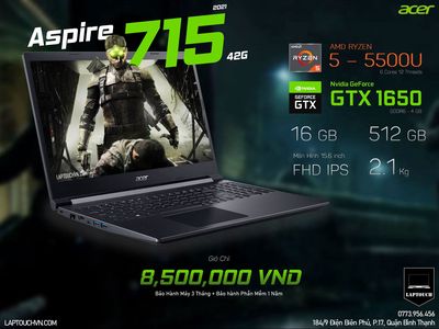 Acer Aspire 7 A715 - 42G [ GTX 1650 - 4 GB ]. Mua bán Laptop tại Quận Bình Thạnh Tp Hồ Chí Minh được đăng bởi Cửa Hàng Máy Tính Laptouch VN