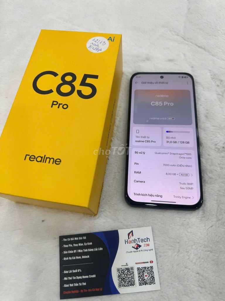 Realme C85 Pro 128GB Đen Fullbox 99. Mua bán Điện thoại tại Quận 3 Tp Hồ Chí Minh được đăng bởi Hạnh Tech hình 1