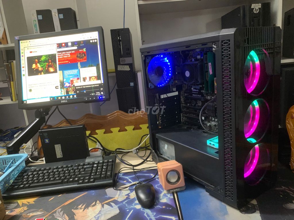 Case máy tính LED AMD A10 6800k Ram 4g ssd120g