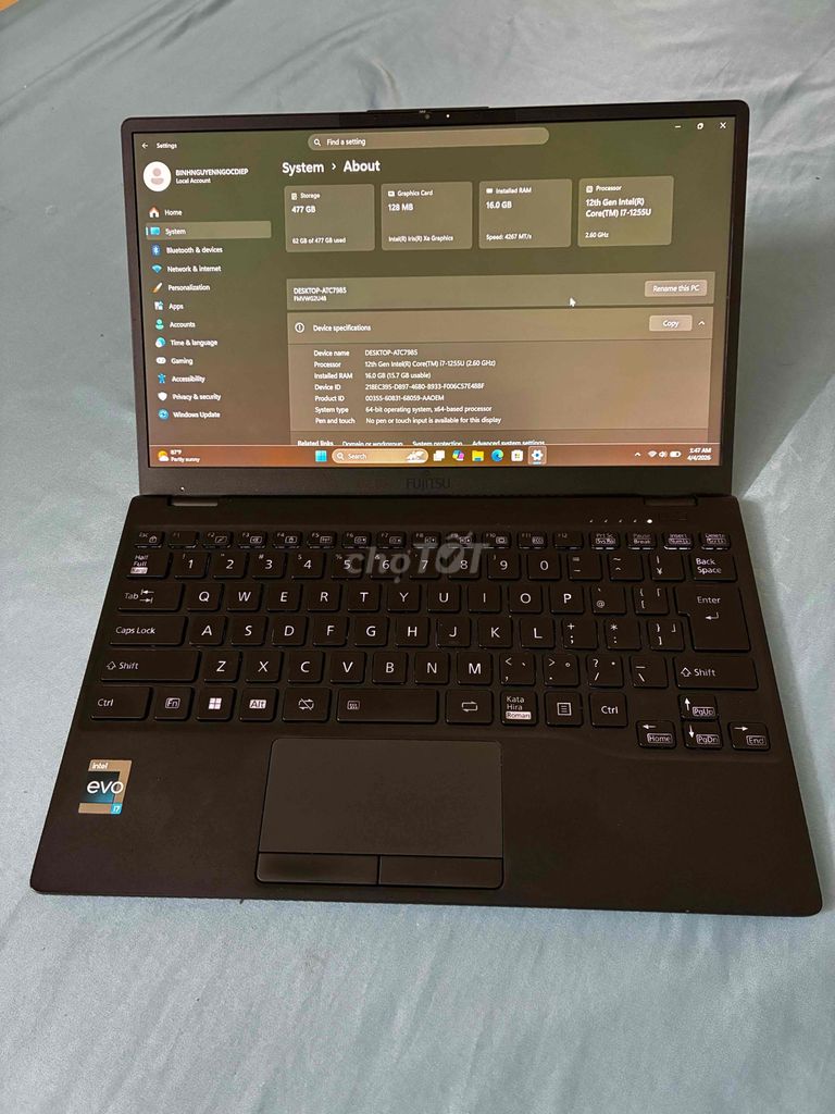 Fujitsu UH-X i7-1255U 13.3 inch 16GB/512GB. Mua bán Laptop tại Huyện Đông Anh Hà Nội được đăng bởi Tùng Dương hình 1