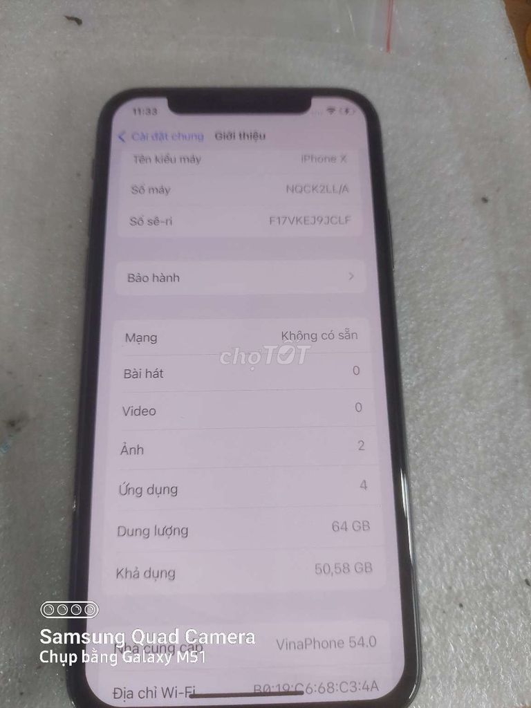 Apple iPhone X 64GB Đã qua sử dụng. Mua bán Điện thoại tại Huyện Lấp Vò Đồng Tháp được đăng bởi phan lê nguyễn hình 1