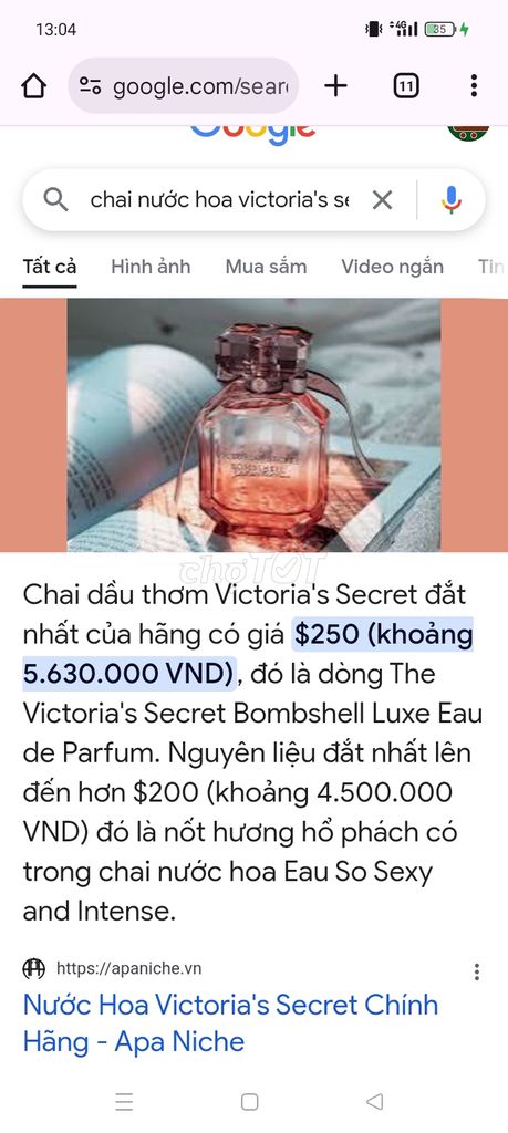 NƯỚC HOA SÁCH TAY MỶ VICTORIA SECRET