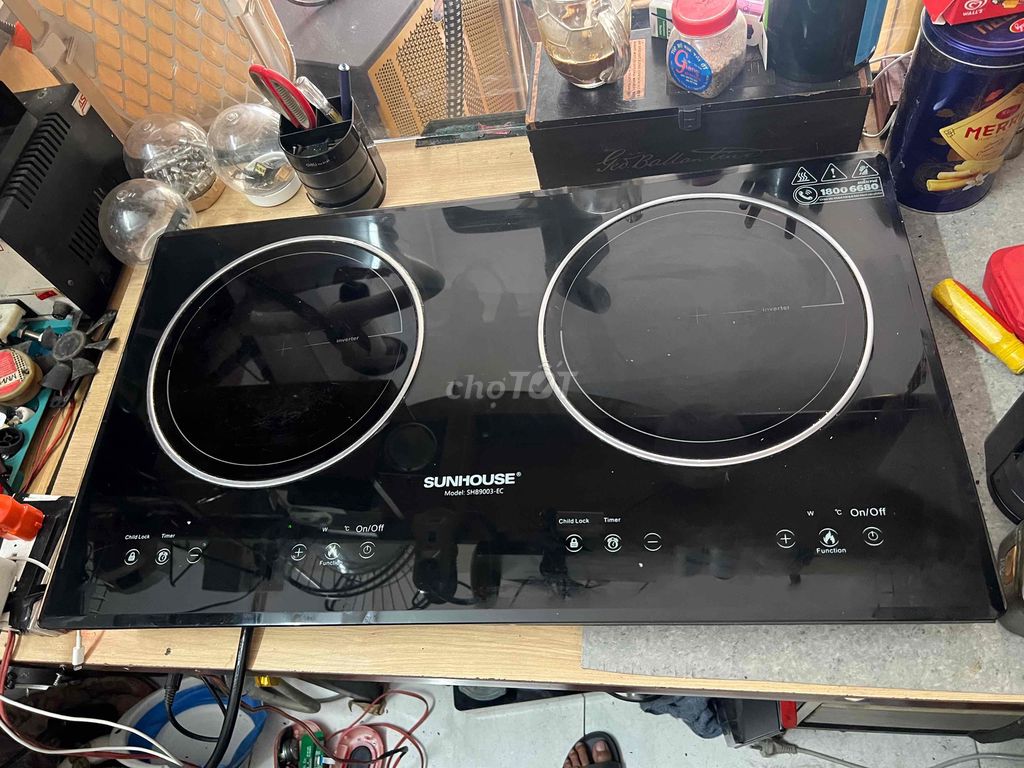 Bếp từ đôi Sunhouse SHD6803 Đen. Mua bán Bếp, lò, đồ điện nhà bếp tại Quận Gò Vấp Tp Hồ Chí Minh được đăng bởi hoá hình 1