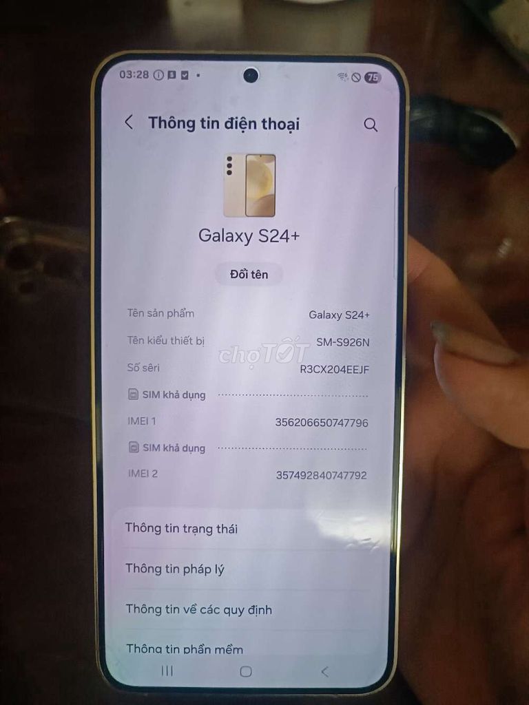 Samsung Galaxy S24+ 256GB Vàng 99%. Mua bán Điện thoại tại Huyện Đông Anh Hà Nội được đăng bởi Hà hình 1