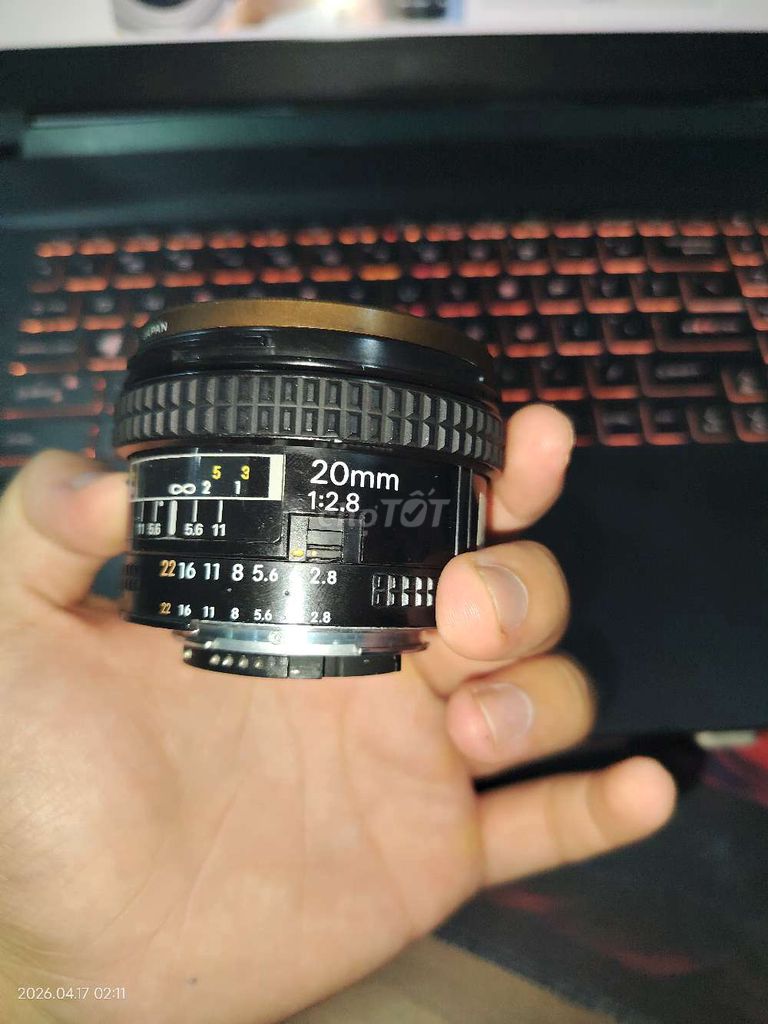 Ống kính Nikon 20 f2.8D Đã sử dụng. Mua bán Máy ảnh, Máy quay tại Quận Bình Thạnh Tp Hồ Chí Minh được đăng bởi ni omnddn hình 1