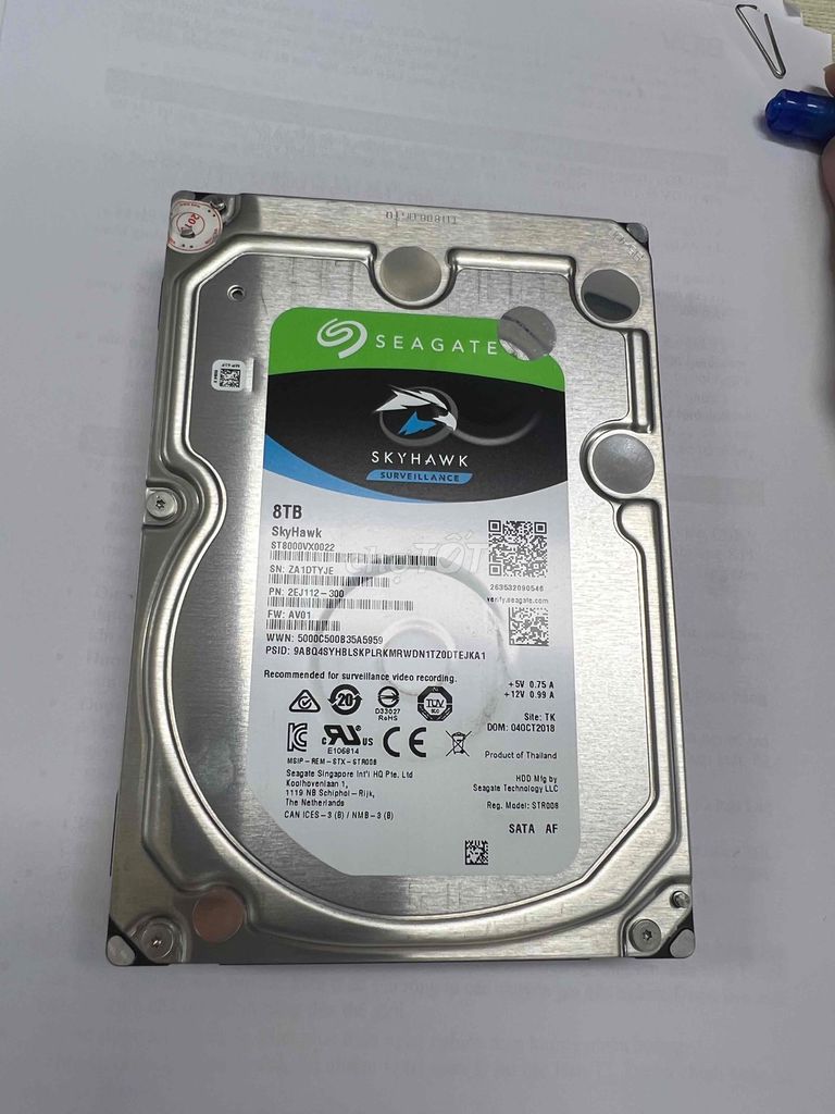 Ổ cứng Seagate SkyHawk 8TB Sức Khoẻ 100. Mua bán Linh kiện (RAM, Card...) tại Quận Phú Nhuận Tp Hồ Chí Minh được đăng bởi Tu hình 1