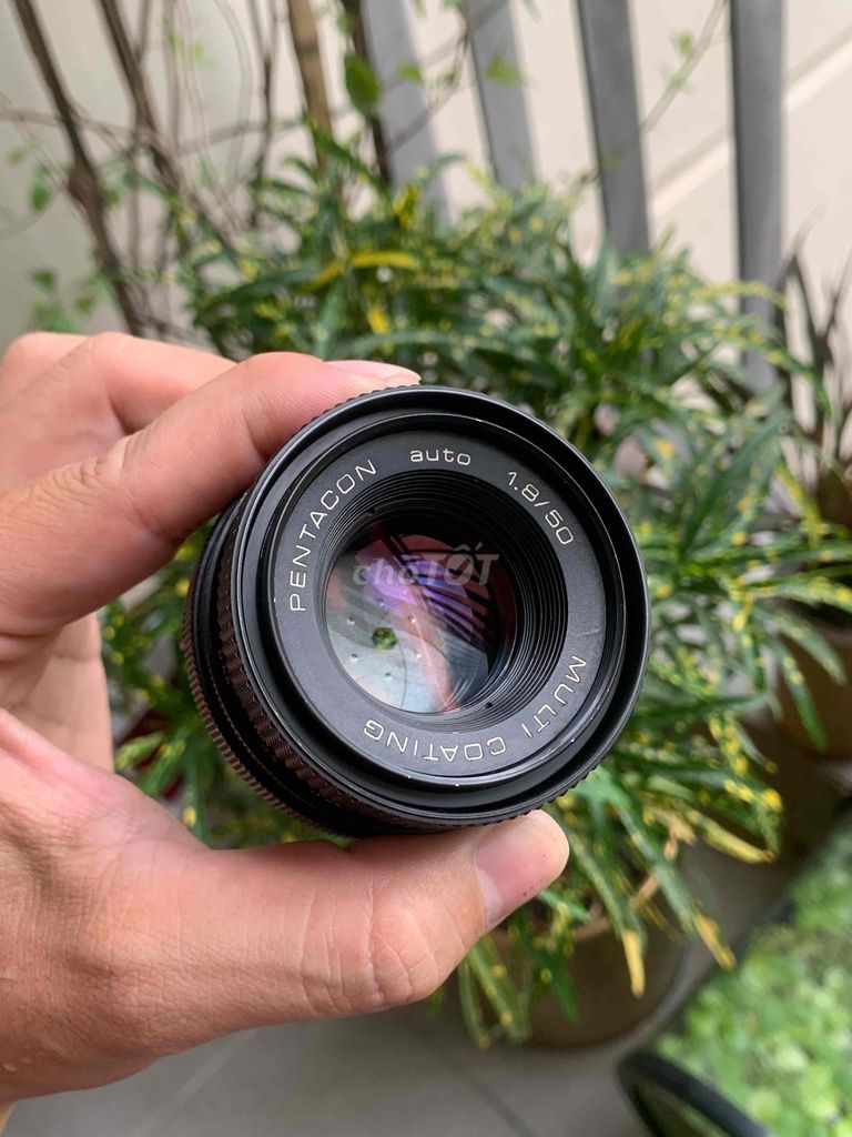 lens mf pentacon 50mm f1.8 bokeh bong bóng