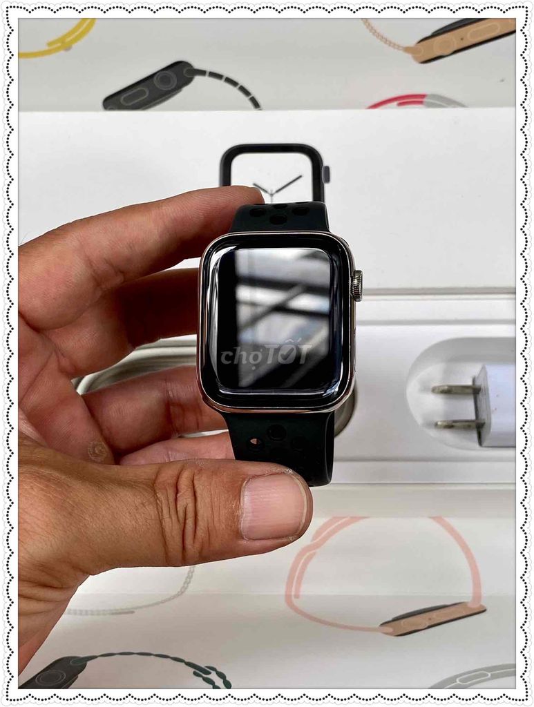 Apple Watch Sr 4/44 Thép Silver Ad Esim Mới 99%