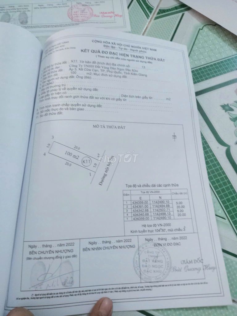 Đất vi bằng 145,43m2 ấp Bãi Vòng, xã Hàm Ninh, thành phố Phú Quốc