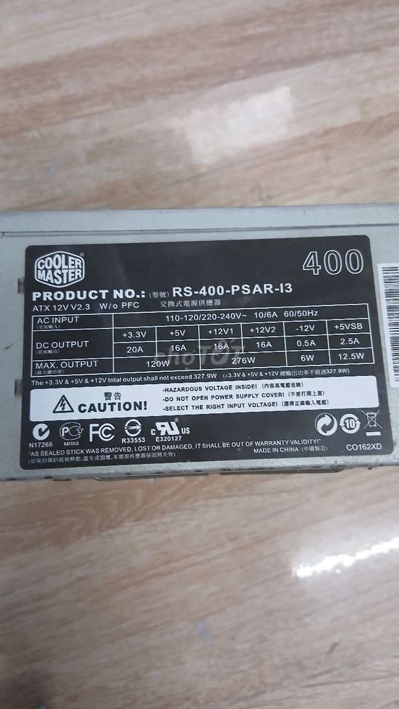 Nguồn VP Coolermaster 400W. Mua bán Linh kiện (RAM, Card...) tại Thành phố Thủ Đức Tp Hồ Chí Minh được đăng bởi Lê Bình hình 1