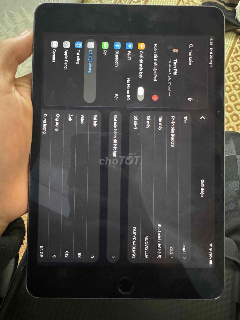 cần pass lại con mini5 ngoại hình còn đẹp keng ạ. Mua bán Máy tính bảng tại Huyện Thanh Trì Hà Nội được đăng bởi Phi Tiến hình 1