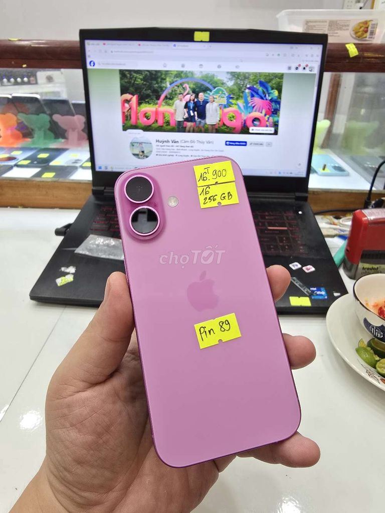 iPhone 16 Tím 256GB - Có Khe Sim. Mua bán Điện thoại tại Thành phố Long Xuyên An Giang được đăng bởi Facebook Cầm Đồ Thúy Vân hình 1