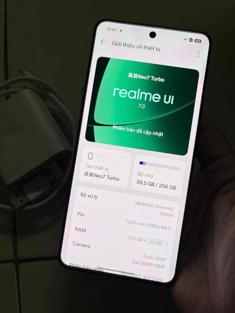 Realme Neo 7 Turbo 256GB Đen. Mua bán Điện thoại tại Huyện Hóc Môn Tp Hồ Chí Minh được đăng bởi Tuấn Đồ Dõm hình 1
