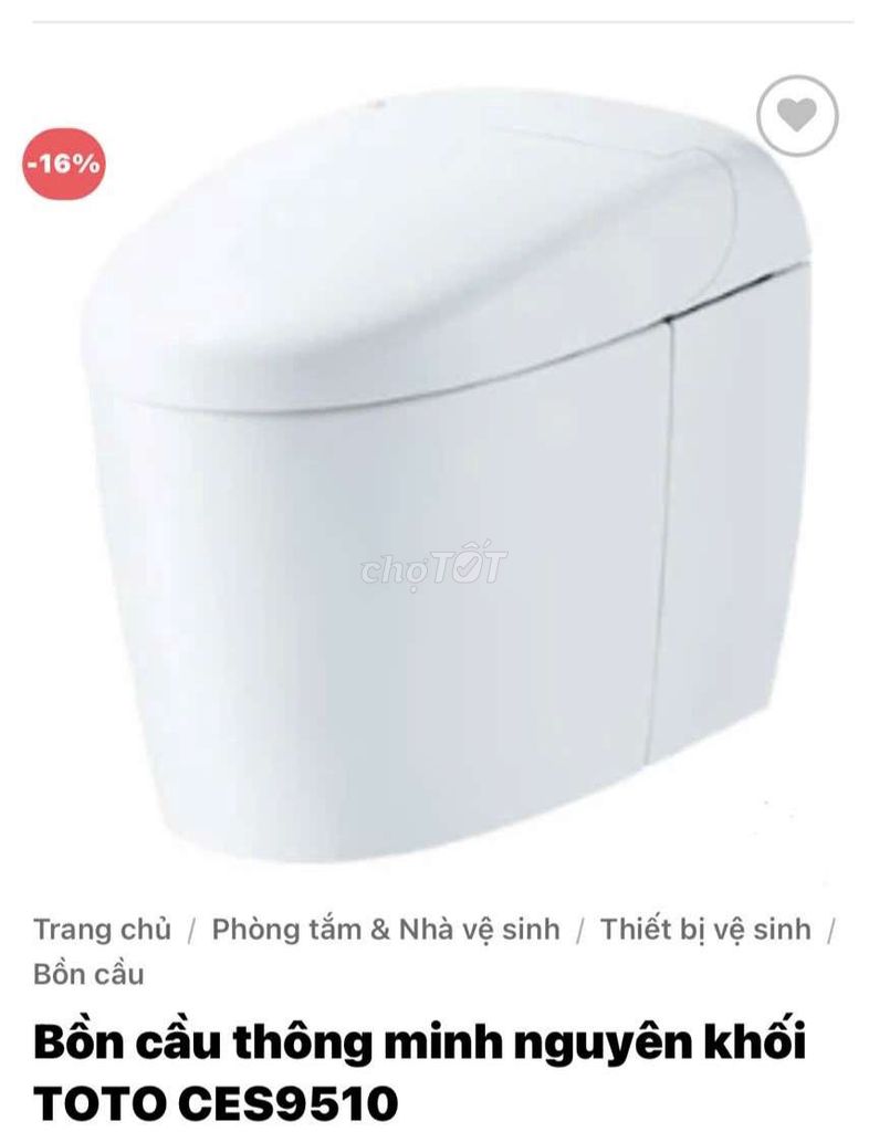 Bồn cầu thông minh TOTO CES9510 Trắng. Mua bán Thiết bị vệ sinh, nhà tắm tại Huyện Hóc Môn Tp Hồ Chí Minh được đăng bởi trần Vinh nghĩa hình 1
