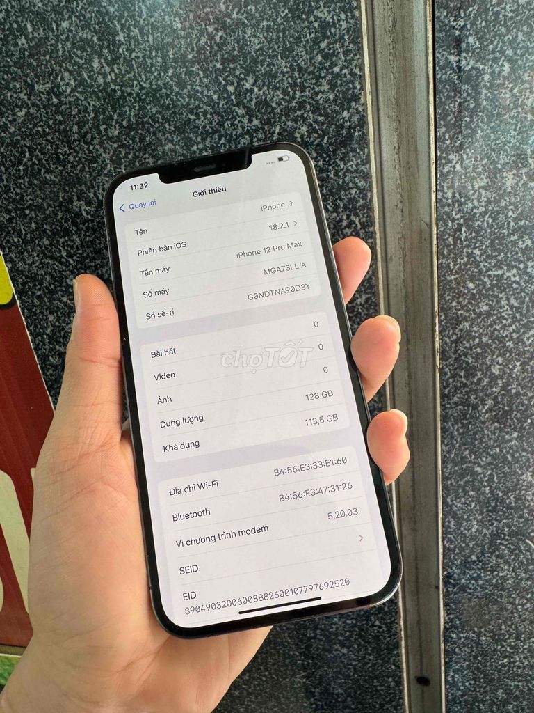 iphone 12 pro max 128g quốc tế