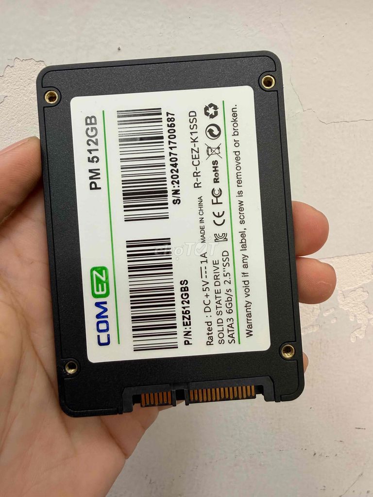 SSD COMEZ 512GB SATA3 Đen. Mua bán Linh kiện (RAM, Card...) tại Thành phố Phan Thiết Bình Thuận được đăng bởi Minh Phát hình 1