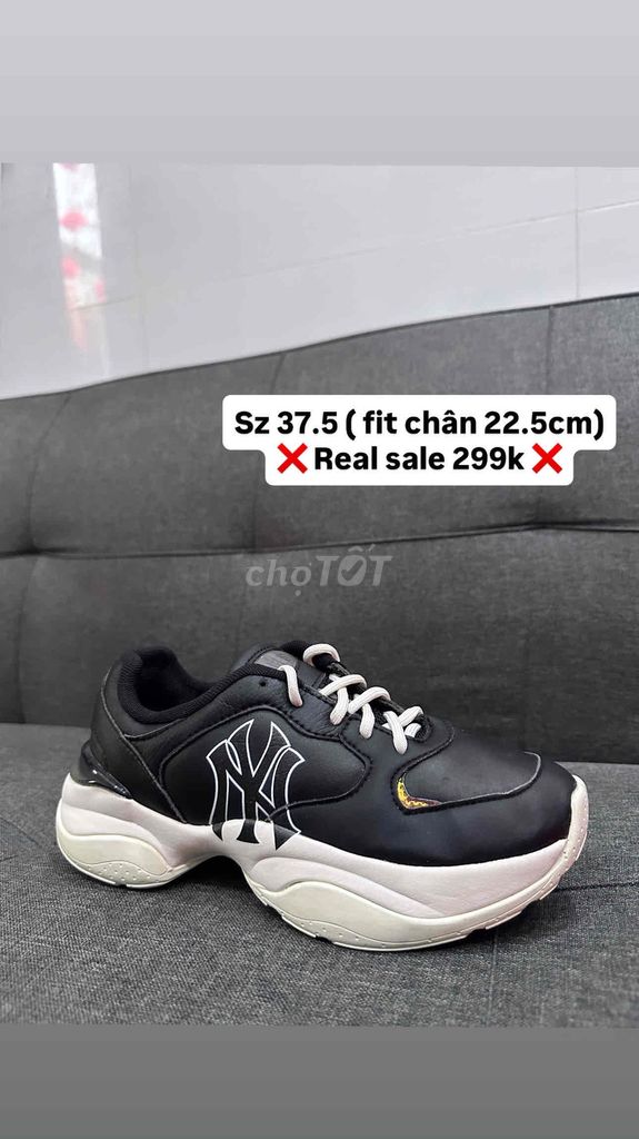 Giày thể thao MLB Unisex size 37.5 đen. Mua bán Giày dép tại Quận 6 Tp Hồ Chí Minh được đăng bởi Võ Ngoc Anh Thư hình 1