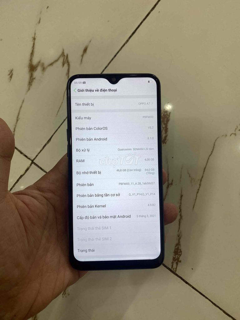 Bán Oppo A7 Ram4/64 zin cũ. Mua bán Điện thoại tại Quận Hà Đông Hà Nội được đăng bởi Mạnh Mobile hình 1