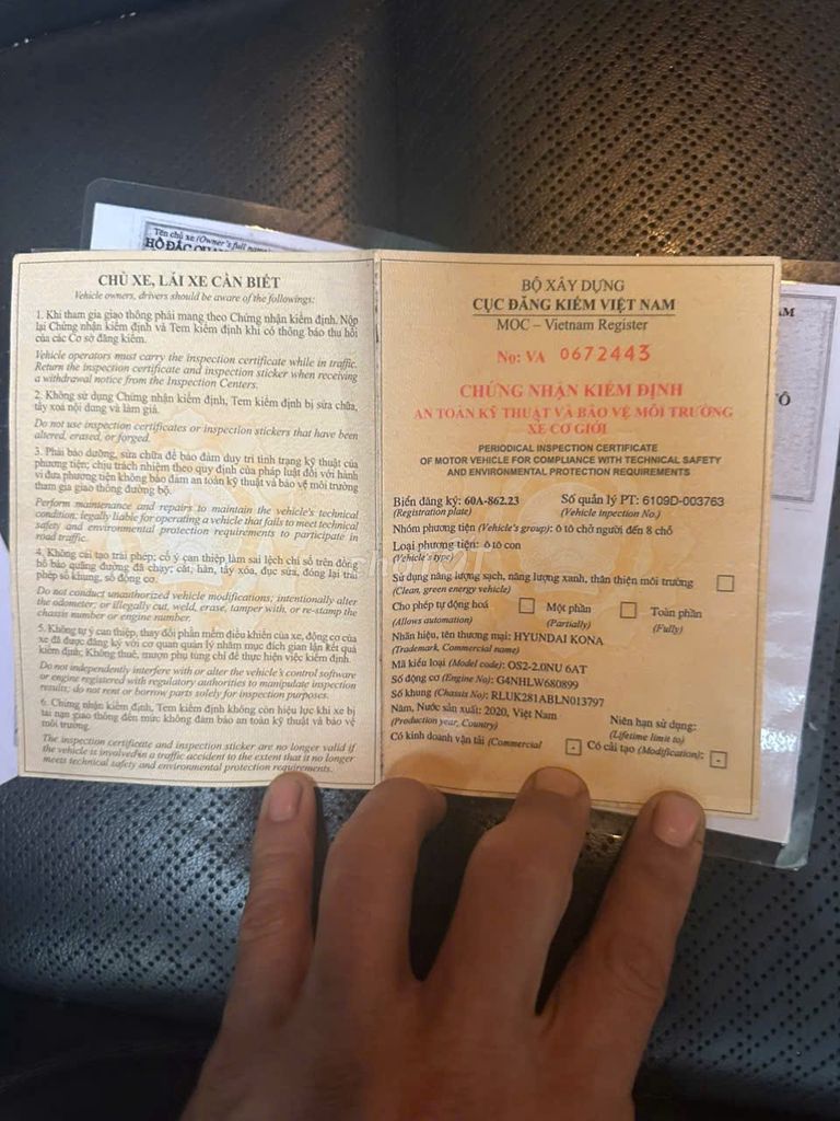 Hyundai Kona 2020 2.0 AT Đặc biệt - 240000 km. Mua bán Ô tô tại Huyện Cẩm Mỹ Đồng Nai được đăng bởi Cỏ Dại hình 9