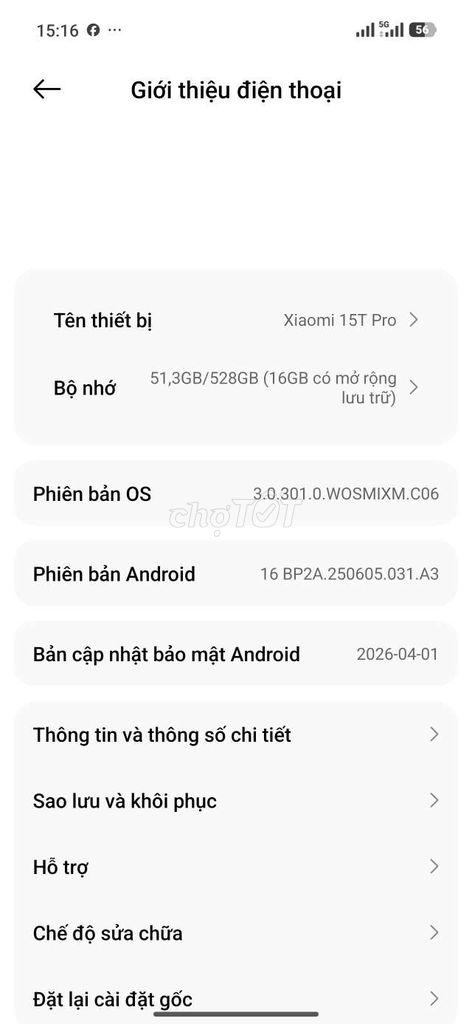 Xiaomi 15T Pro 512GB. Mua bán Điện thoại tại Quận Long Biên Hà Nội được đăng bởi Đạt Gvăn hình 1