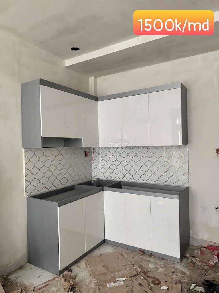 Tủ bếp Nhựa cao cấp Trắng, Xám. Mua bán Tủ, kệ gia đình tại Quận 11 Tp Hồ Chí Minh được đăng bởi Nội Thất Phúc Trường An hình 1