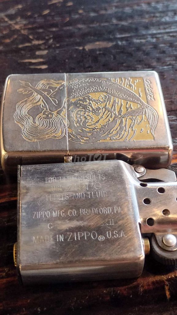 Zippo USA CHỦ ĐỀ HÃNG MỸ NHÂN NGƯ 1996 LA MÃ