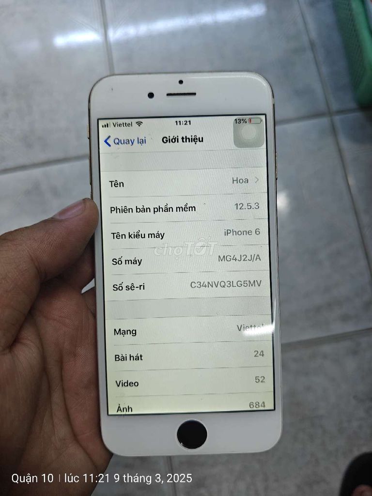 Iphone6 16/64G có 3 cụm hư màn hình,  cần thanh lý