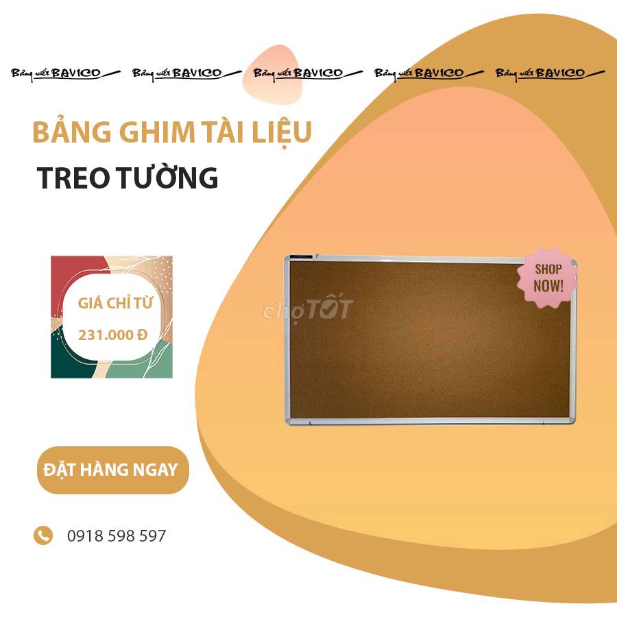 Bảng ghim tài liệu treo tường 40x60 (nhiều KT)