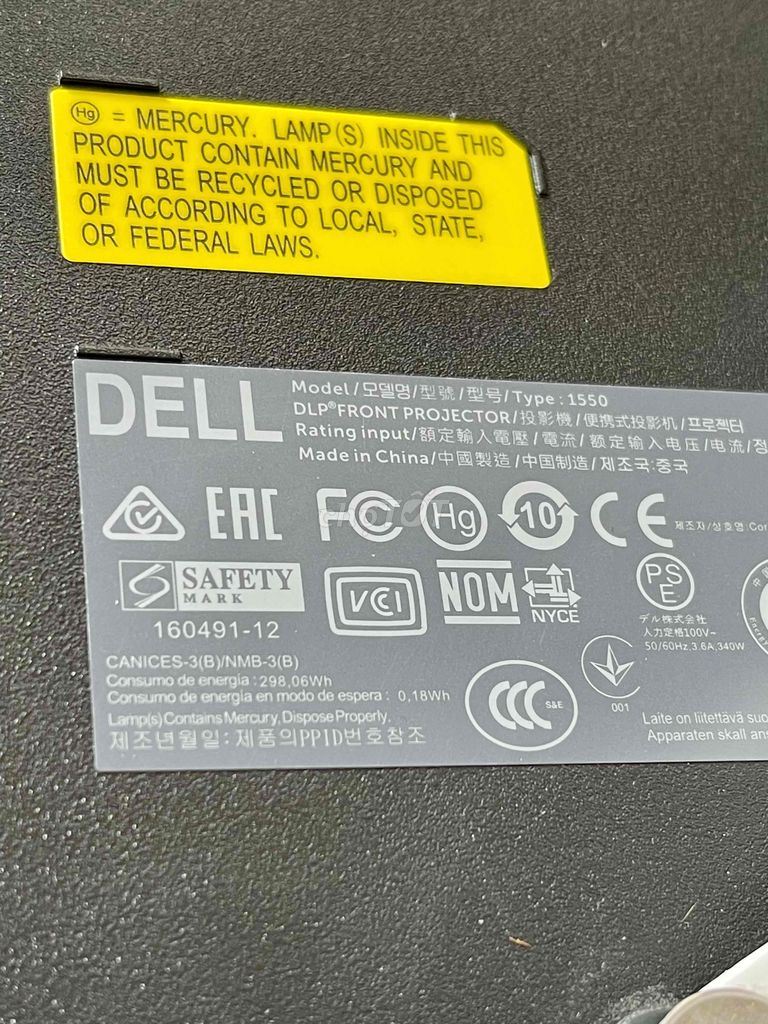 máy chiếu 3D DELL 1550