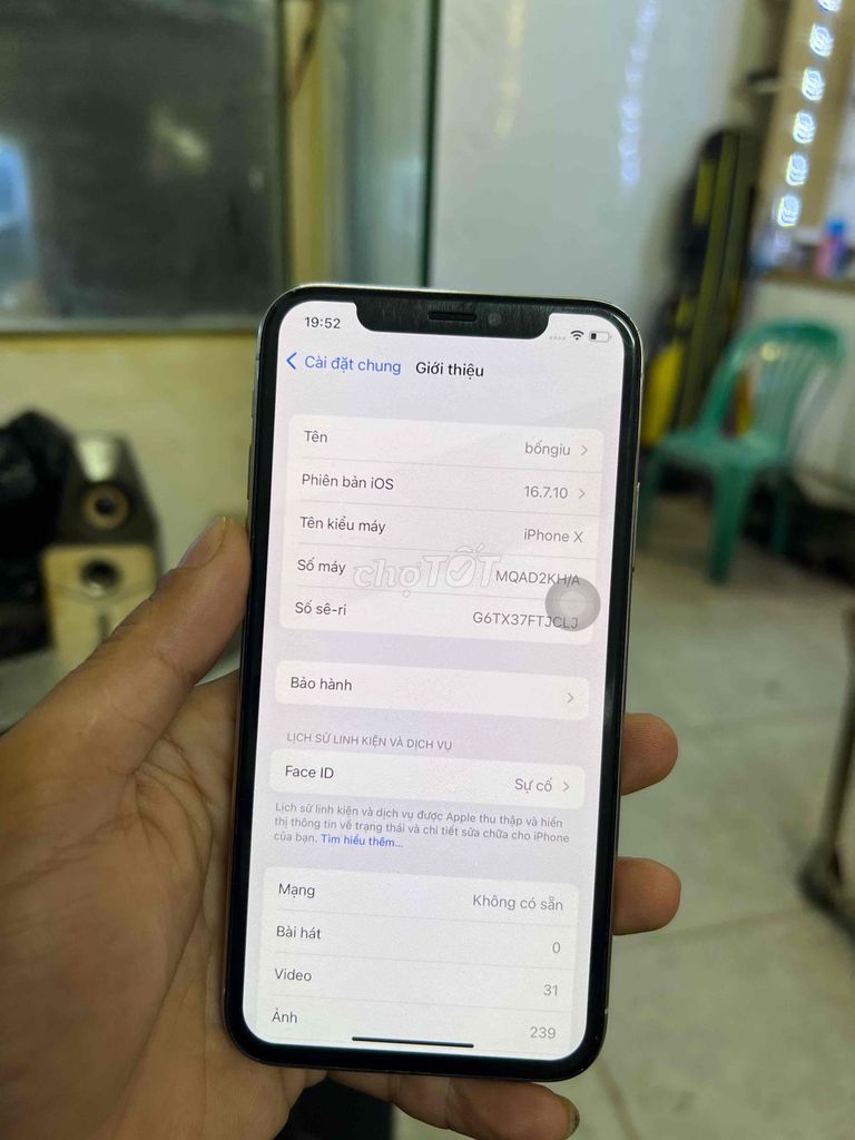 Apple iPhone X Trắng Đã qua sử dụng. Mua bán Điện thoại tại Thị xã Từ Sơn Bắc Ninh được đăng bởi Đức Huy Mobile  hình 1