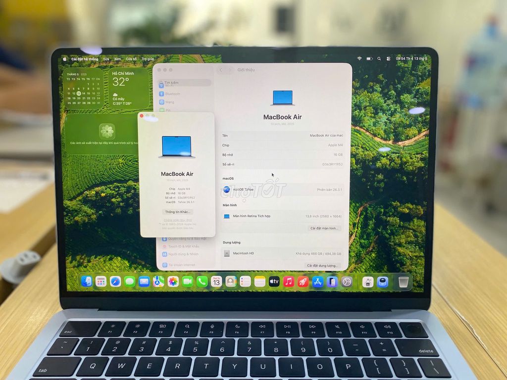 Macbook Air 13" Chip M4 Ram 16Gb SSD 512Gb. Mua bán Laptop tại Quận 10 Tp Hồ Chí Minh được đăng bởi Lapvn hình 1