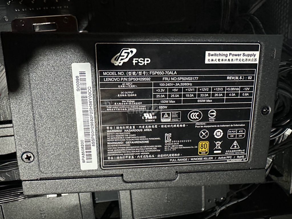Bộ nguồn FSP FSP650-70ALA 650W 80 plus gold. Mua bán Linh kiện (RAM, Card...) tại Huyện Đức Trọng Lâm Đồng được đăng bởi 27TN Đức Trọng hình 1