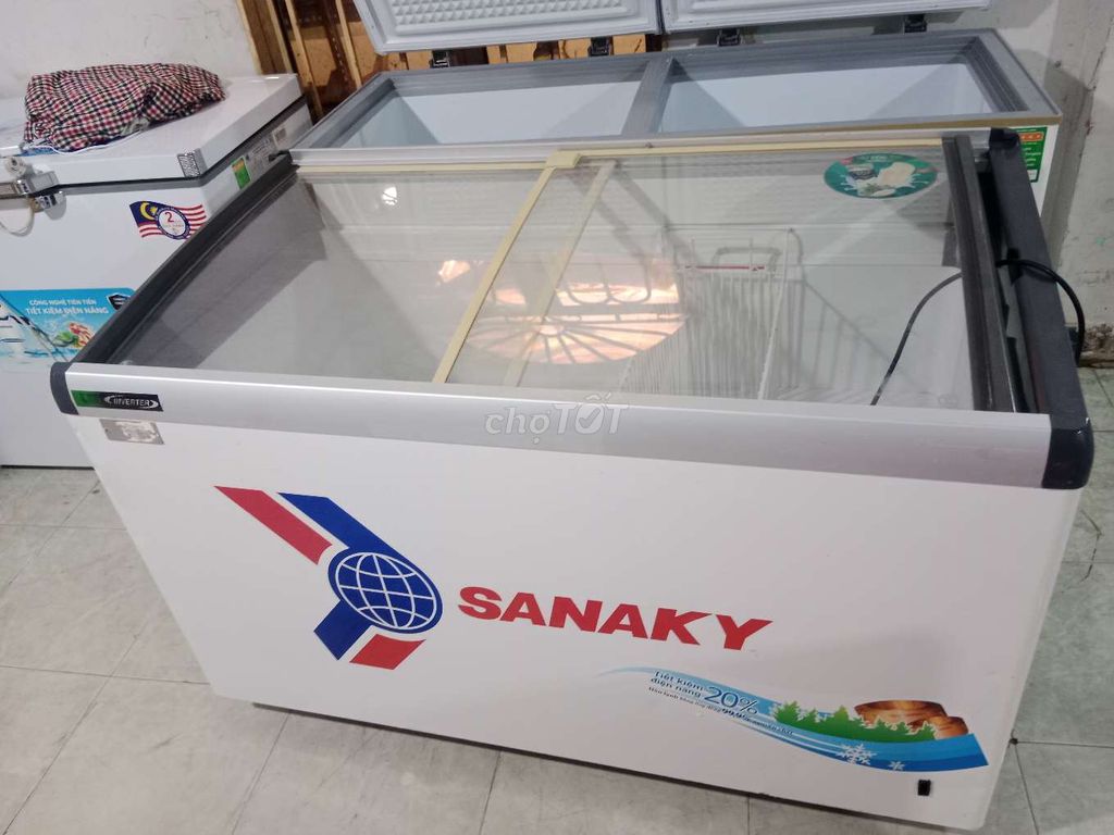 Bán tủ kem Sanaky 450l đẹp y như hình