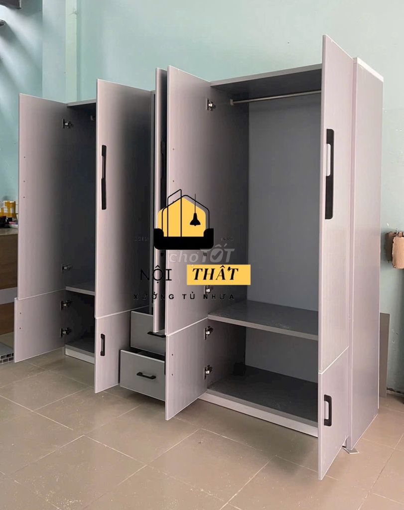 Tủ quần áo Nhựa Đài Loan Xám 1m8x1m85x45cm. Mua bán Tủ, kệ gia đình tại Quận 10 Tp Hồ Chí Minh được đăng bởi Nội thất giá xưởng hình 1