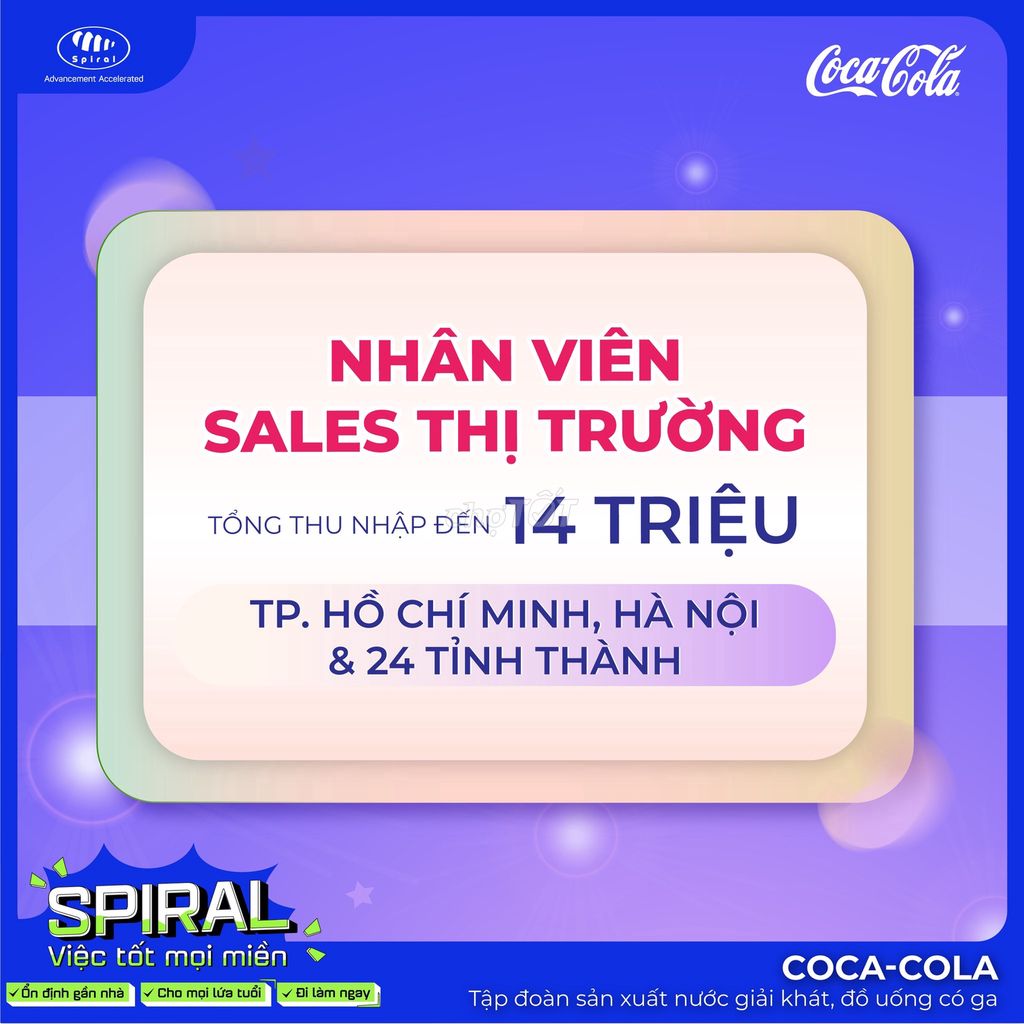 CHÂU ĐỨC-VŨNG TÀU TUYỂN SALE THỊ TRƯỜNG COCA COLA