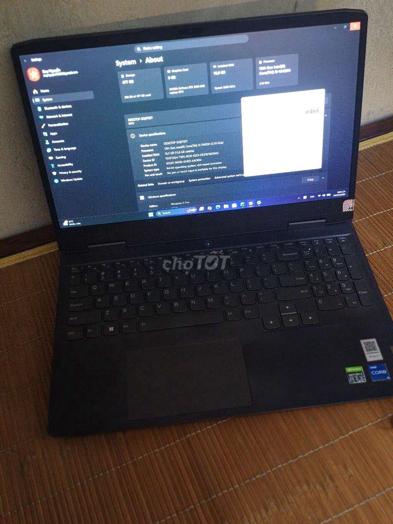 Lenovo LOQ 15IRH8 i5-13420H 16GB/477GB Đen. Mua bán Laptop tại Quận Bắc Từ Liêm Hà Nội được đăng bởi Quang Duy hình 1