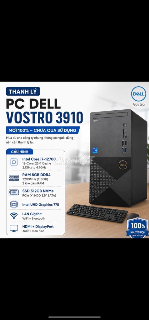 Dell Vostr***00 8GB/512GB SSD. Mua bán Máy tính để bàn tại Quận Bình Tân Tp Hồ Chí Minh được đăng bởi Cẩm Tú Nguyễn hình 1