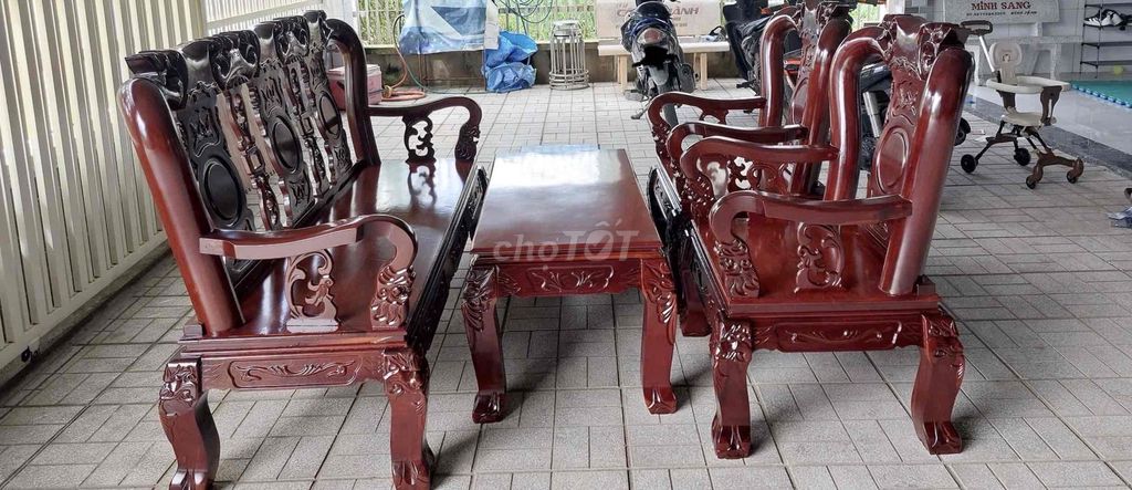 Bộ bàn ghế salon Gỗ Nâu đỏ. Mua bán Bàn ghế tại undefined undefined được đăng bởi  Ngân Gỗ Tây Ninh  hình 1