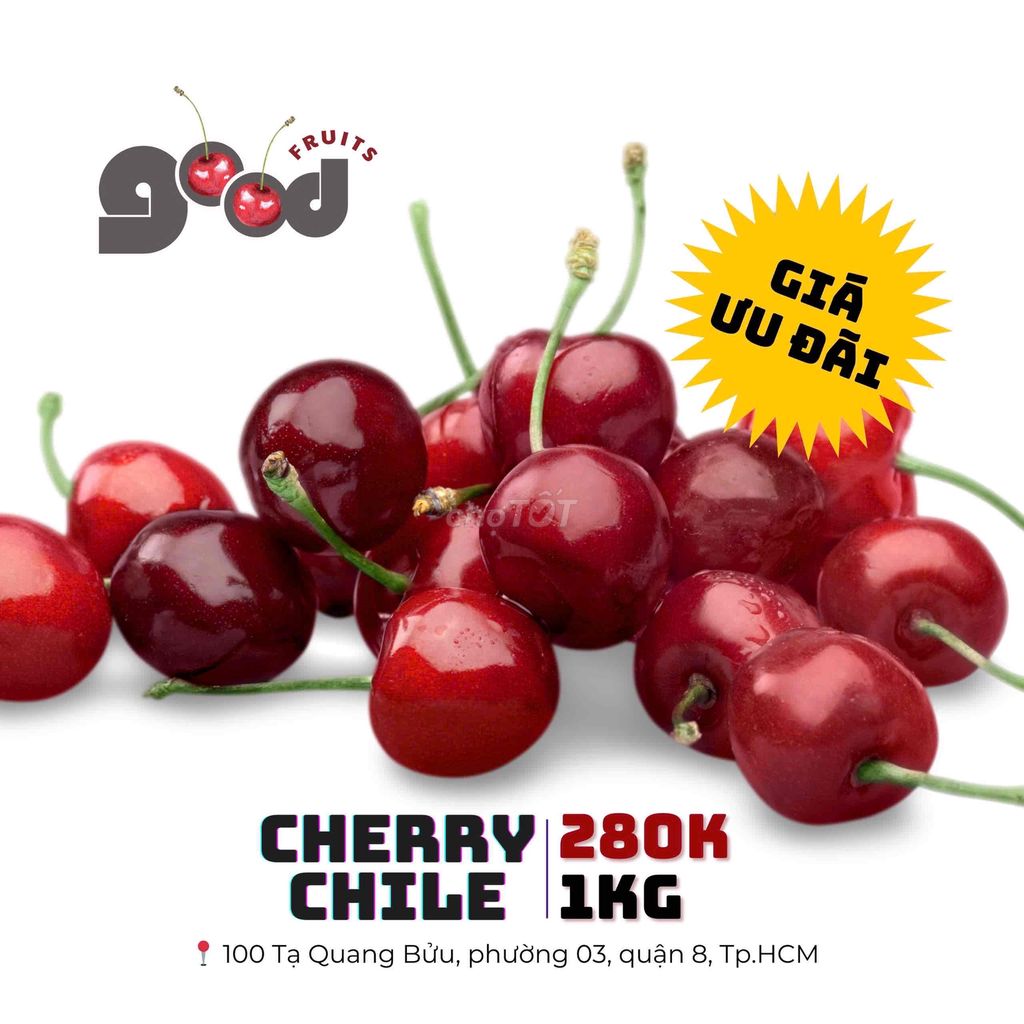 Cherry nhập khẩu tốt cho sức khoẻ.