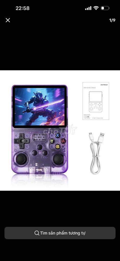 Máy chơi game R36S Tím trong suốt 128GB. Mua bán Thiết bị chơi game tại Quận 1 Tp Hồ Chí Minh được đăng bởi Gim Lion hình 1