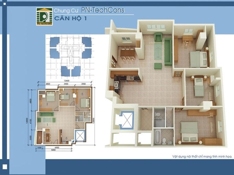 Bán căn hộ chung cư PN Techcons, DT115m2, 3PN, 5.95 tỷ