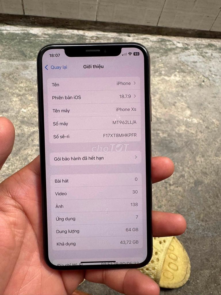 Apple iPhone Xs 64GB Vàng đồng 82%. Mua bán Điện thoại tại Quận Bình Tân Tp Hồ Chí Minh được đăng bởi Hội Đồ Điện Tử hình 1