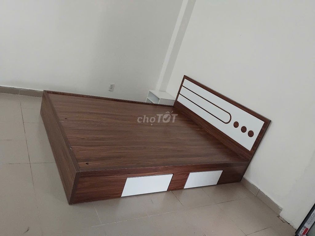 Giường ngủ Gỗ MDF 1m6x2m 2 hộp kéo. Mua bán Giường, chăn ga gối nệm tại Thành phố Dĩ An Bình Dương được đăng bởi Phương hoa hình 1