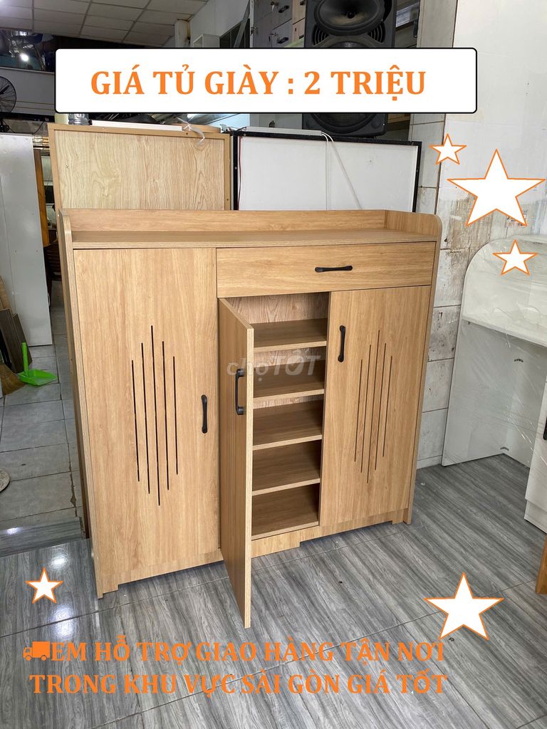 SALE TỦ GIÀY 120X120X35CM VÁN ÉP CÔNG NGHIỆP. Mua bán Tủ, kệ gia đình tại Quận Gò Vấp Tp Hồ Chí Minh được đăng bởi NỘI THẤT VĂN PHÒNG TỦ KỆ TRƯNG BÀY hình 1