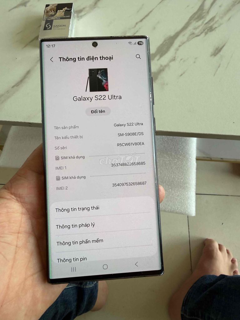 S22 Ultra Việt Nam. 2 sim vật lý. Mua bán Điện thoại tại Thành phố Thủ Dầu Một Bình Dương được đăng bởi Chuyên mua bán iphone hình 1