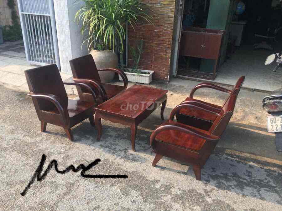 Bộ salon thùng xưa 5 món gỗ tốt. Mua bán Bàn ghế tại Thành phố Biên Hòa Đồng Nai được đăng bởi Tuấn Nguyễn hình 1
