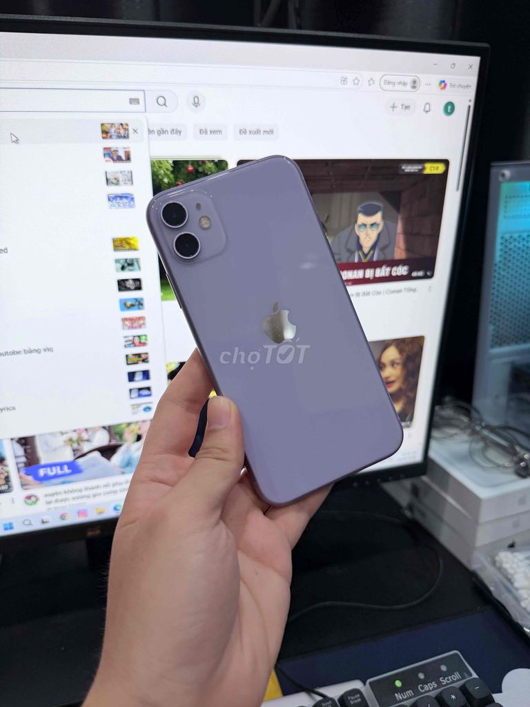 iPhone 11 64GB Tím Đã thay pin mới. Mua bán Điện thoại tại Quận Hai Bà Trưng Hà Nội được đăng bởi Vũ Duy hình 1
