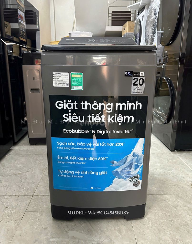 Máy giặt Inverter 9.5 kg SAMSUNG. WA95CG4545BDSV. Mua bán Máy giặt tại Quận 8 Tp Hồ Chí Minh được đăng bởi Trần Thiện Đạt hình 1