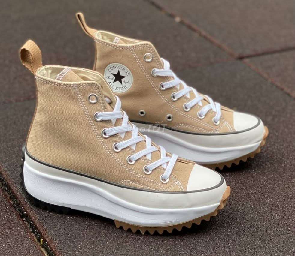 Giày converse run hike vải nâu size 37 40.5 real